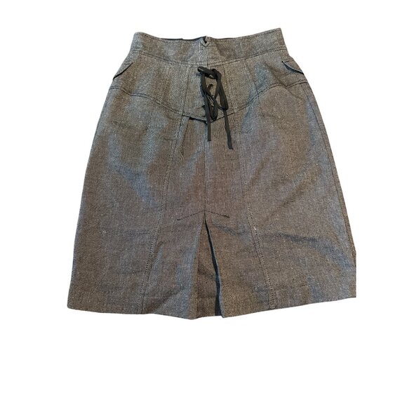NANETTE LEPORE Grey Pencil Corset Skirt Size 6 - Picture 4 of 8